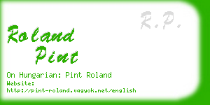 roland pint business card